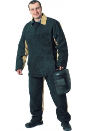 Костюм сварщика комбинированный брезент со спилком (куртка+брюки)